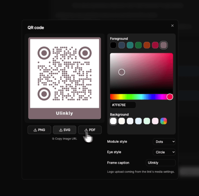 Generating a branded QR code in Ulink.ly and viewing scan analytics